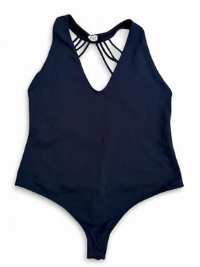 Free People black Sydney Halter Bodysuit